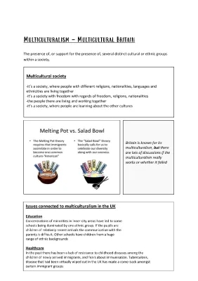 Multicultural Britain: UK Presentation, Customs, and History