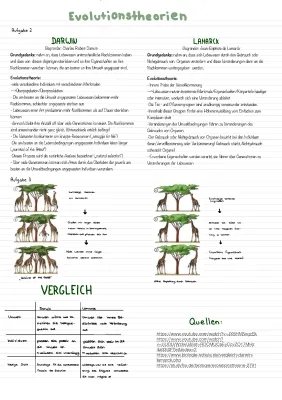 Lamarck vs. Darwin: Evolutionstheorien Vergleich - Giraffen Hals Länge und mehr