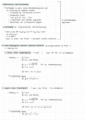 Kurvendiskussion Zusammenfassung