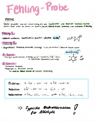 Fehling-Probe: Einfach erklärt und durchgeführt - Glucose, Aldehyde, Reaktionsgleichung