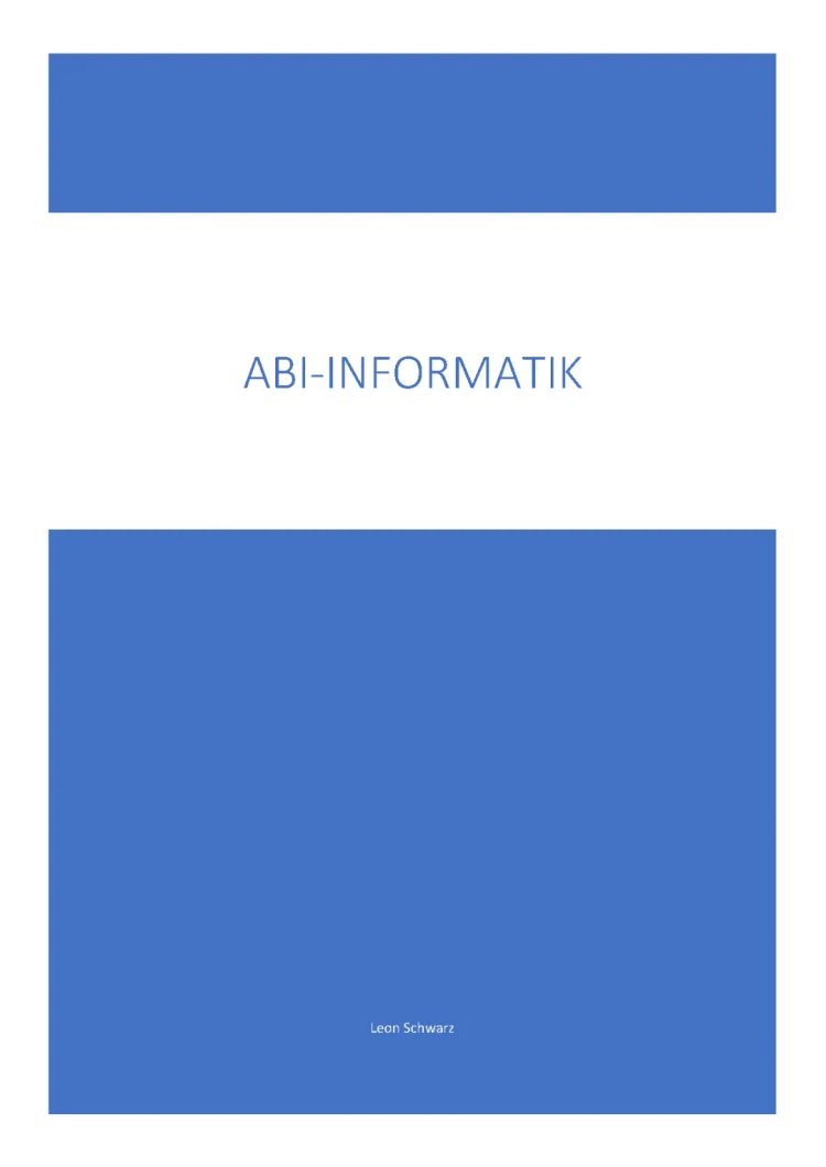 Informatik Abitur Lernzettel 2024: Alles zu Aufgaben, Lösungen und NRW, BW, Niedersachsen