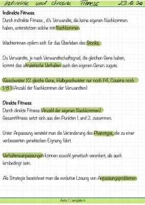 Direkte und Indirekte Fitness in der Biologie: Beispiele und Erklärungen