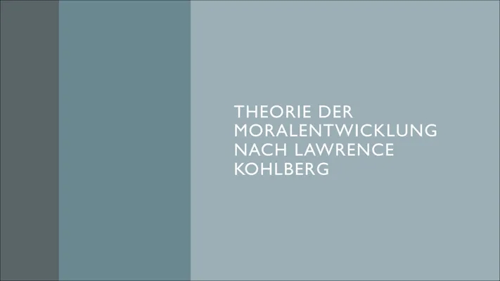 Theorie der moralentwicklung nach Lawrence Kohlberg