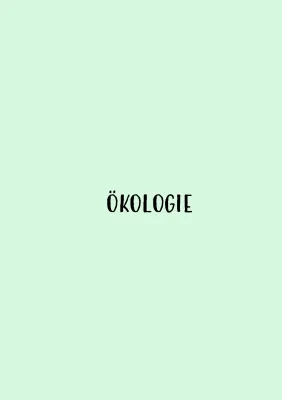 Ökologie 