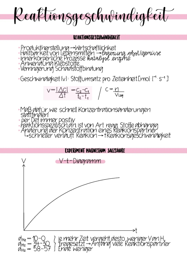 Reaktionsgeschwindigkeit Chemie: Formel, Einheit und Temperatur