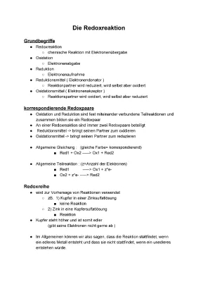 Redoxreaktion einfach erklärt für Klasse 8 und 10 mit Übungen und Lösungen