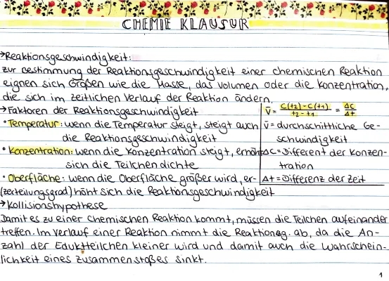 Alles über Reaktionsgeschwindigkeit in der Chemie: Formeln, Einheiten, Berechnungen & mehr