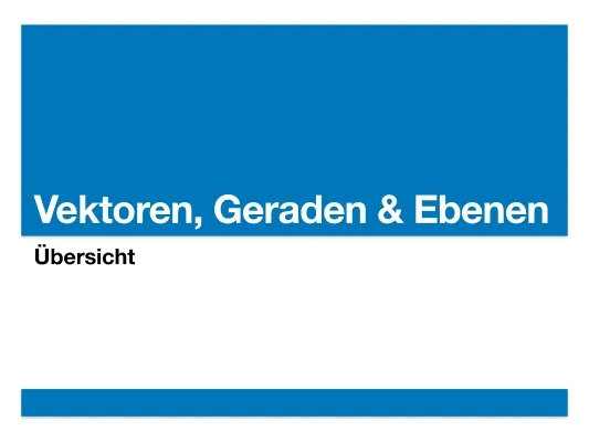 Vektoren Grundlagen PDF: Aufgaben, Rechenregeln & Beispiele