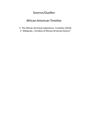 Famous Black Americans and African-American History Timeline