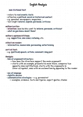 Englisch Analyse Beispiel PDF: Formulierungen, Übungen und Musterlösungen