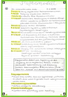 Piaget Stufenmodell Zusammenfassung: Kognitive Entwicklung einfach erklärt mit Tabelle und PDF