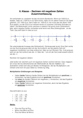 Negative Zahlen im Alltag – Beispiele, Übungsblätter, und Aufgaben