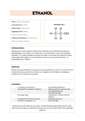 All About Ethanol: Uses, Properties, and Reactions