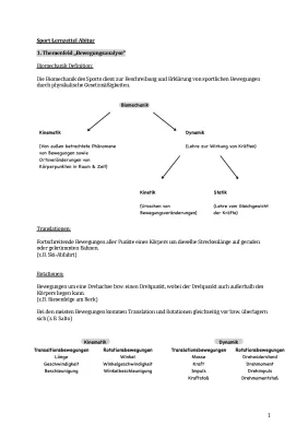 Bewegungsanalyse & Biomechanische Prinzipien im Sport LK: Beispiele und Erklärungen