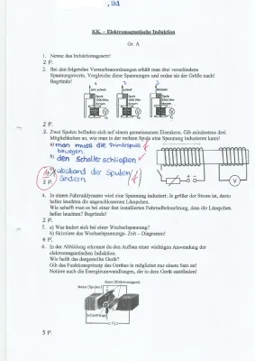 Elektromagnetische Induktion Aufgaben 9 Klasse - Induktionsgesetz & Beispiele