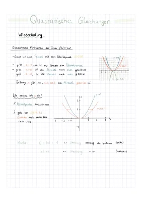 Einfache Quadratische Funktionen erklärt | Lösen und Umformen von Gleichungen