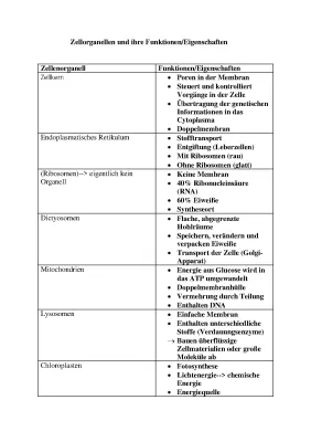 Zellorganellen: Aufbau, Funktion und Tabellen für Eukaryoten & Prokaryoten