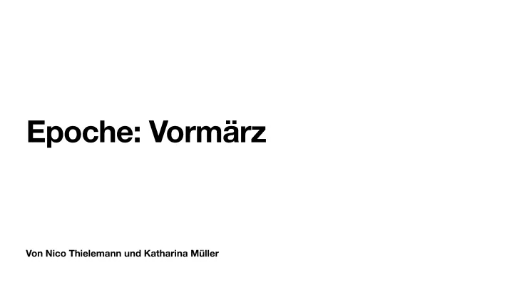 Vormärz Epoche: Merkmale, Autoren und Ereignisse (1815-1848)