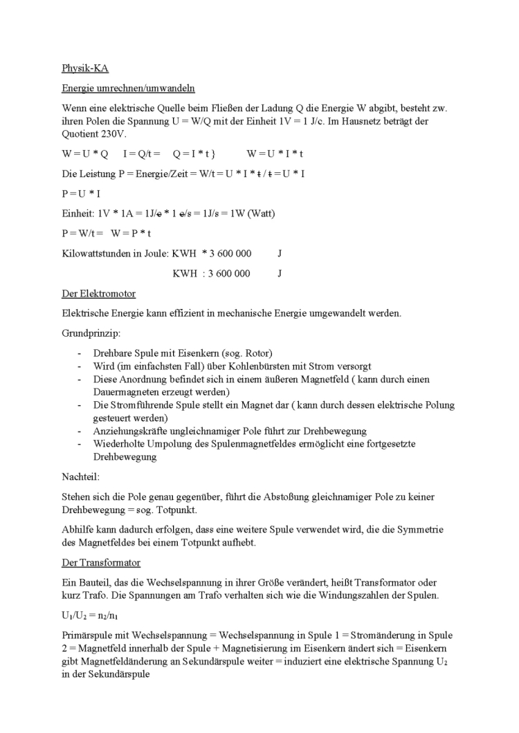 Energie, Elektromotor, Transformator, Leiterschaukel, Lorentzkraft