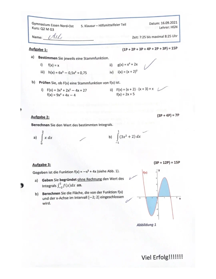 Integralrechnung Aufgaben und Lösungen für Klasse 11 und 12 PDF