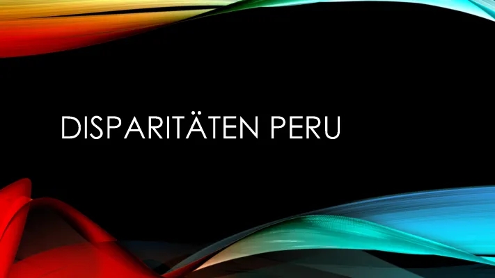 Wie ist die wirtschaftliche Lage und Lebensstandard in Peru?