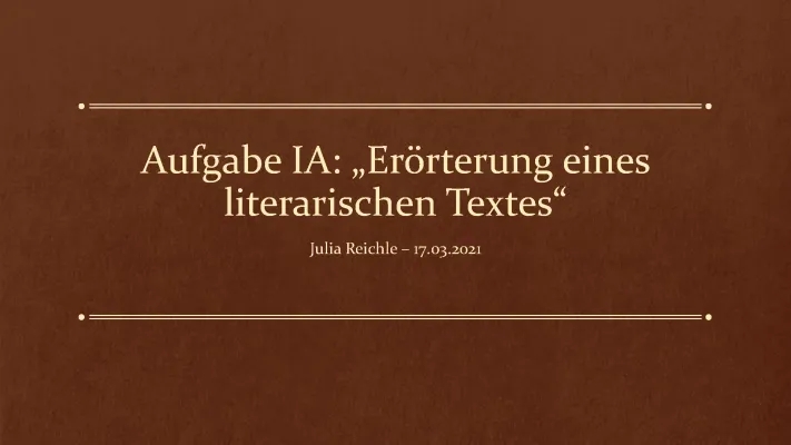 Literarische Erörterung Musterbeispiel: Goethe's Faust und Treichel's Der Verlorene für Abitur