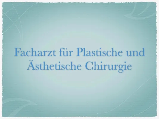 Plastische Chirurgie Studium und Ausbildung zum Facharzt in Deutschland