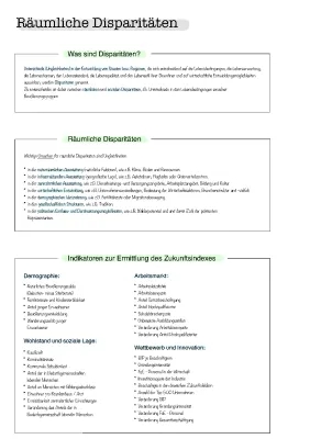 Räumliche und Soziale Disparitäten in Europa und Deutschland