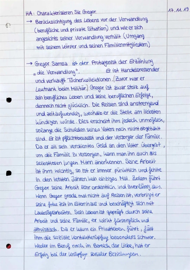 Gregor Samsa und 'Die Verwandlung' - Zusammenfassung und Deutung