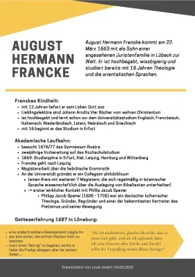 August Hermann-Francke School and Teachings