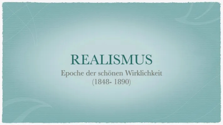 Realismus Epoche: Merkmale, Autoren und Werke