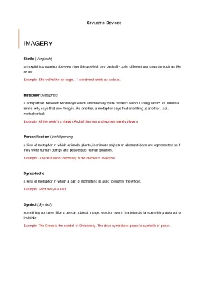 Fun with English Stylistic Devices: Simple List and Exercises PDF
