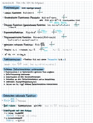 Analisi Matematica Abitur: Riassunti e Compiti con Soluzioni