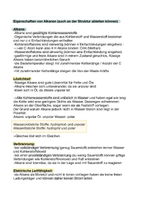 Alkane Eigenschaften: Schmelztemperatur, Siedetemperatur, Viskosität und mehr