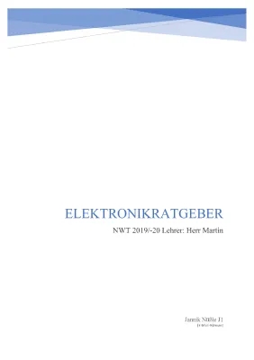 Elektronik Bauteile und Schaltungen einfach erklärt