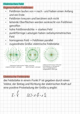 Zusammenfassung: Elektrische und Magnetische Felder - Physik für dich