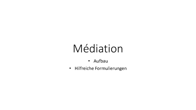 Easy Mediation Steps PDF for Kids - French Mediation Exercises