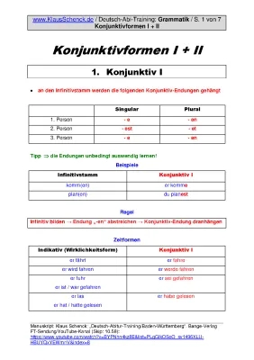 Konjunktiv-Bildung