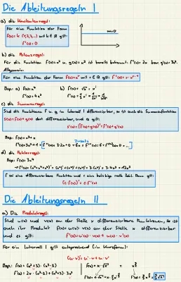 Ableitungsregeln I und II