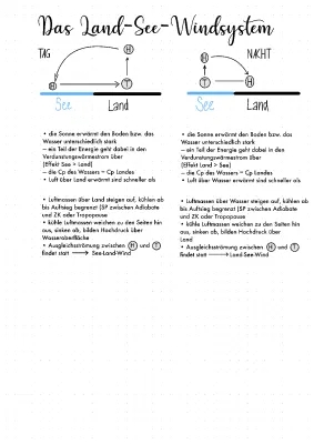 Land See Windsystem: Einfach erklärt - Tag und Nacht, Arbeitsblatt und Lösungen