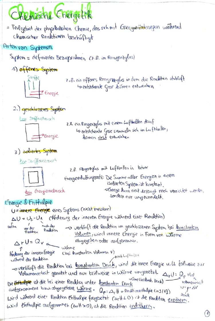 Chemische Energetik fürs Abitur: Kalorimeter und Gibbs-Helmholtz-Gleichung