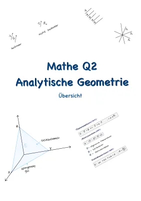 Mathe Abi Analytische Geometrie Aufgaben und Lösungen