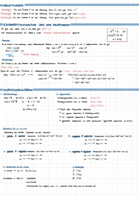 Exponentialfunktion & Mathe Aufgaben Q1 - Zusammenfassung PDF