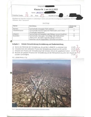 Erdkunde Abituraufgaben mit Lösungen PDF: Stadtentwicklung und Urbanisierung leicht erklärt