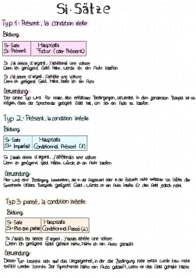 Si-Sätze Französisch: Typ 1, 2 und 3 einfach erklärt + Übungen PDF