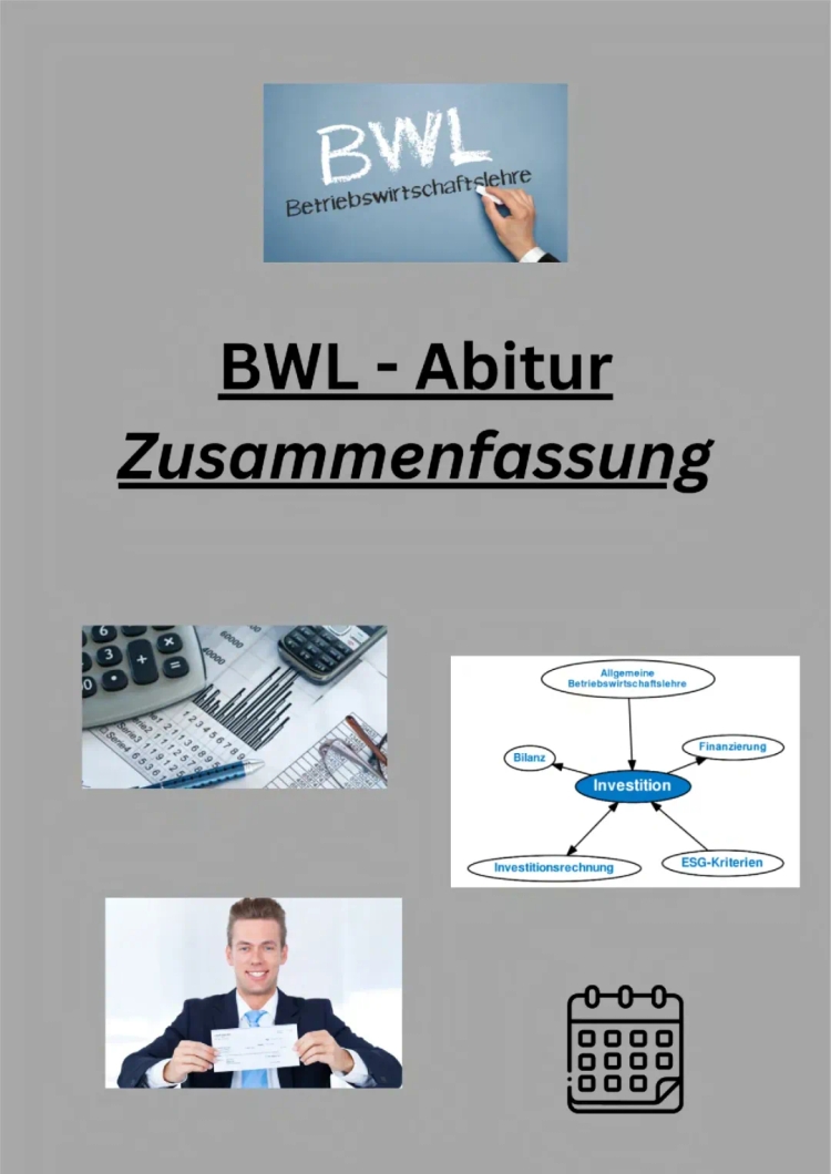 BWL Abituraufgaben mit Lösungen NRW 2024 - Zusammenfassung & Themen