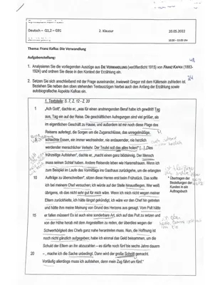 Die Verwandlung Interpretation & Zusammenfassung - Wichtige Textstellen und Motive