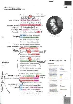 Willkommen und Abschied Analyse für Schüler - PDF, Inhaltsangabe, Strophe 1 und mehr