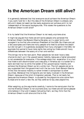 Is the American Dream Still Alive? Pro and Con Arguments for Today
