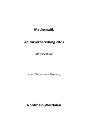 Mathe Abi 2023 NRW Lösungen – Lernzettel, Aufgaben und PDFs